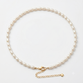 Collar Clasicos de Perlas de Rios Natural 7mm  Bañados en Oro 18K Empaque Premium