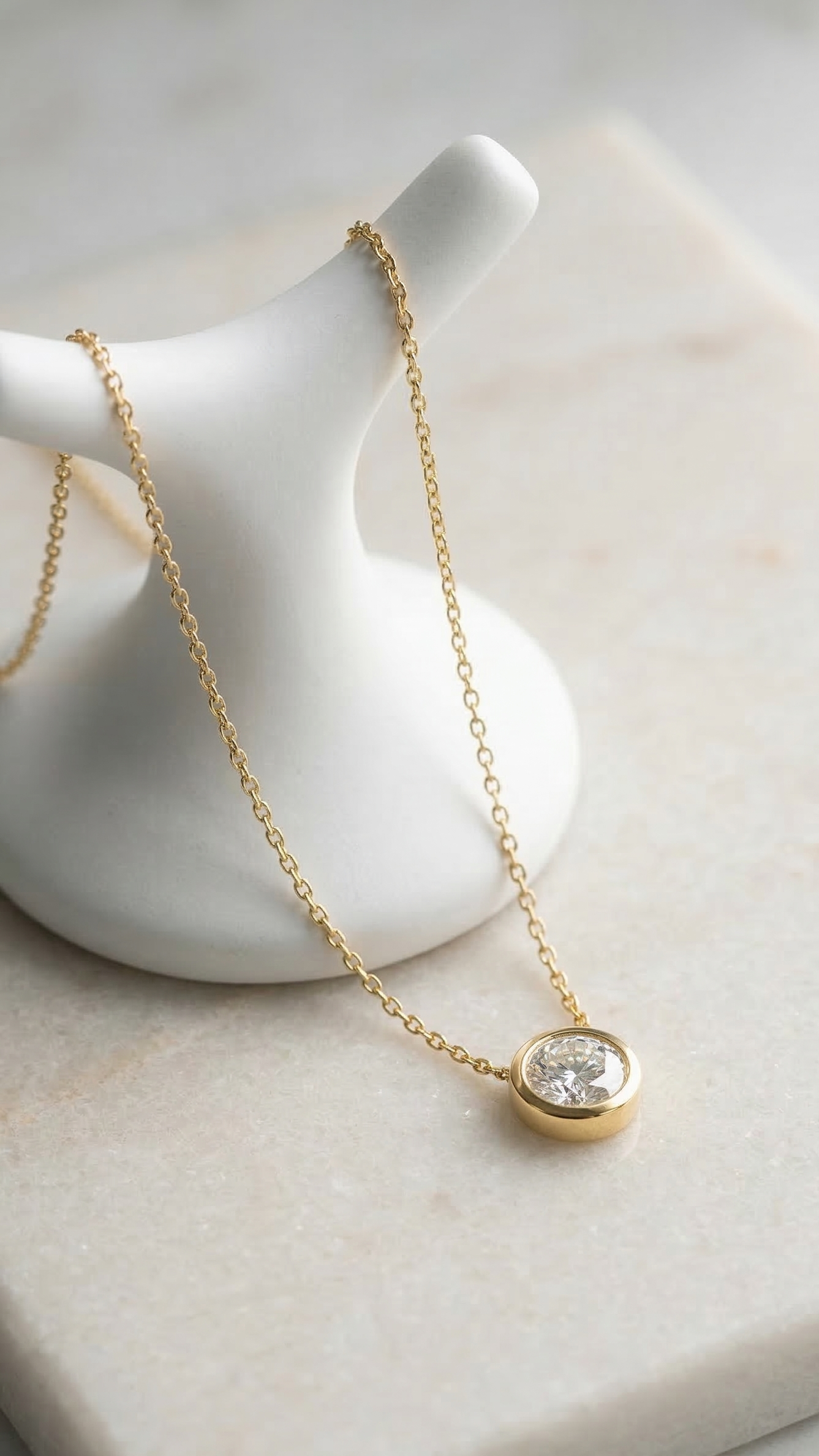Collar Punto de luz Bañado en oro 18k
