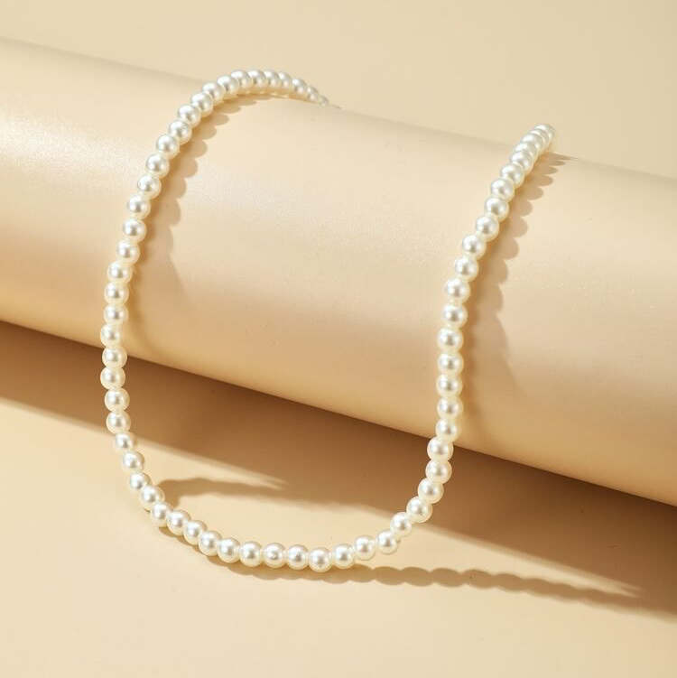 Collar Clásico Perlas 8mm 50cm de Mallorca | Enchapado en oro 18K | Empaque Premium