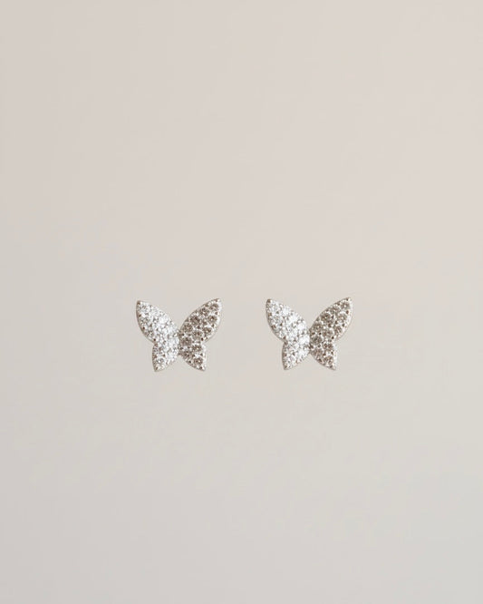 Aros Mariposas en Plata 925