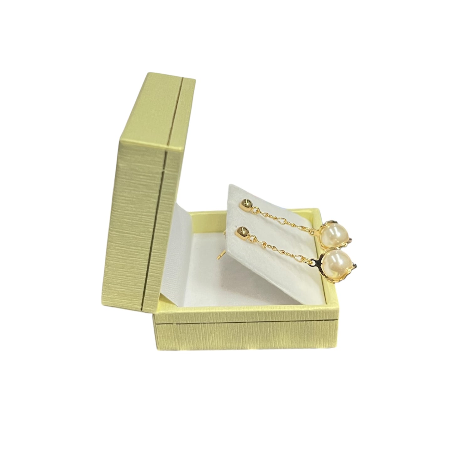 Aros Perlas de Mallorca Bañadas en Oro de 18K Largos