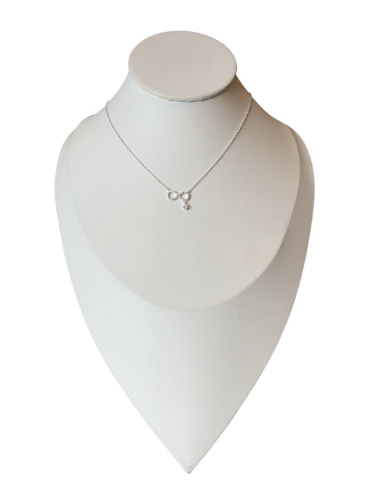 Collar Plata 925 de infinito con punto de luz y con micro circones
