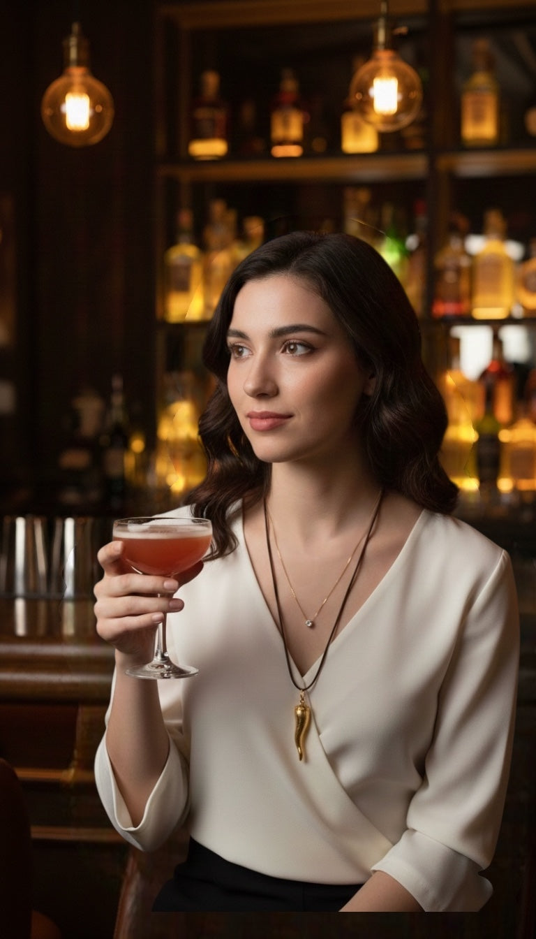 Set Collar Aji Dorado & Punto de Luz - Bañado en Oro 18K