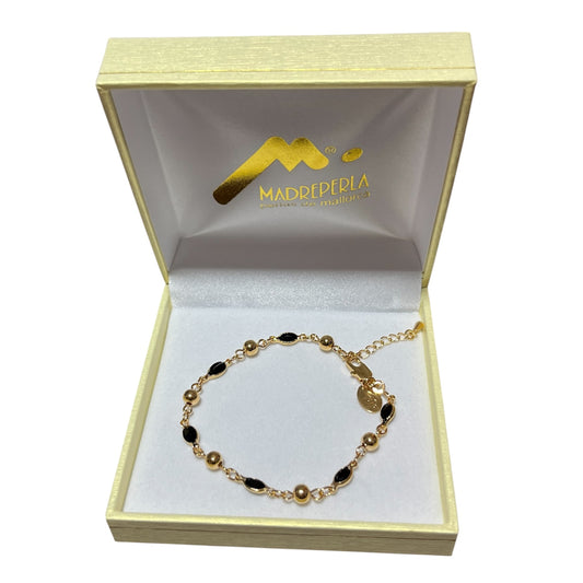 Pulseras Swarovski 18cm Onix Ovalado