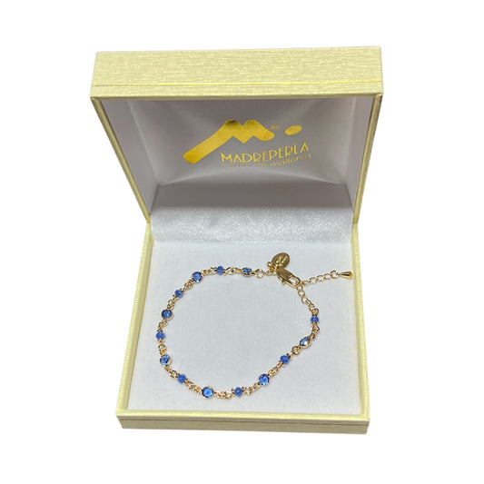 Pulseras Swarovski 18cm Zafiro