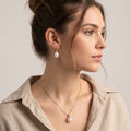 Set Bianca Dúo | Collar Bianca y Aros Sienna con Perlas de Río Naturales Baño Oro 18K