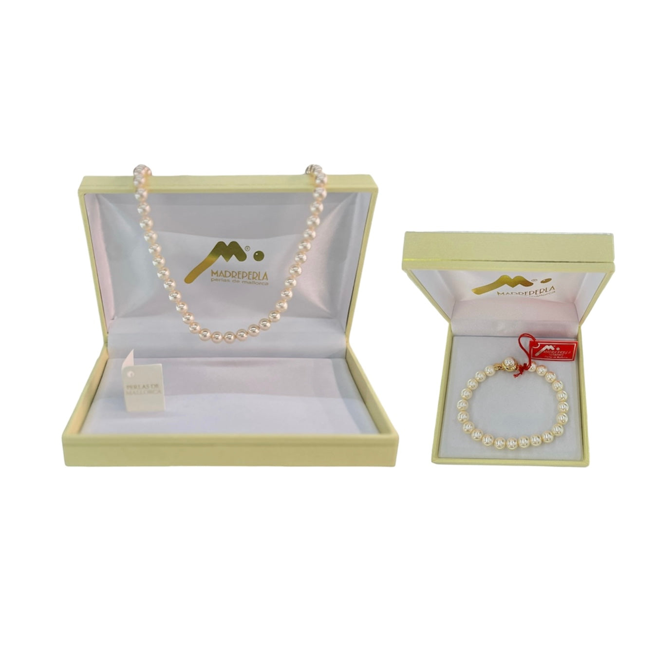 Set de Collar de Perlas 8MM mas Pulsera 19 cm