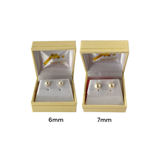 Set Aros Perlas Mallorca Pegados 6mm y 7mm