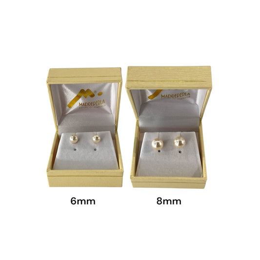 Set Aros Perlas Mallorca Pegados 6mm y 8mm