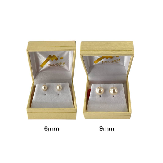 Set Aros Perlas Mallorca Pegados 6mm y 9mm