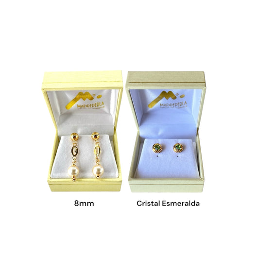 Set Aros largos Rombo  mas Aros Cristal Swarovski