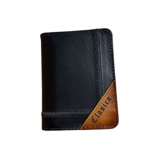 Tarjetero de Cuero Negro - Colombiano