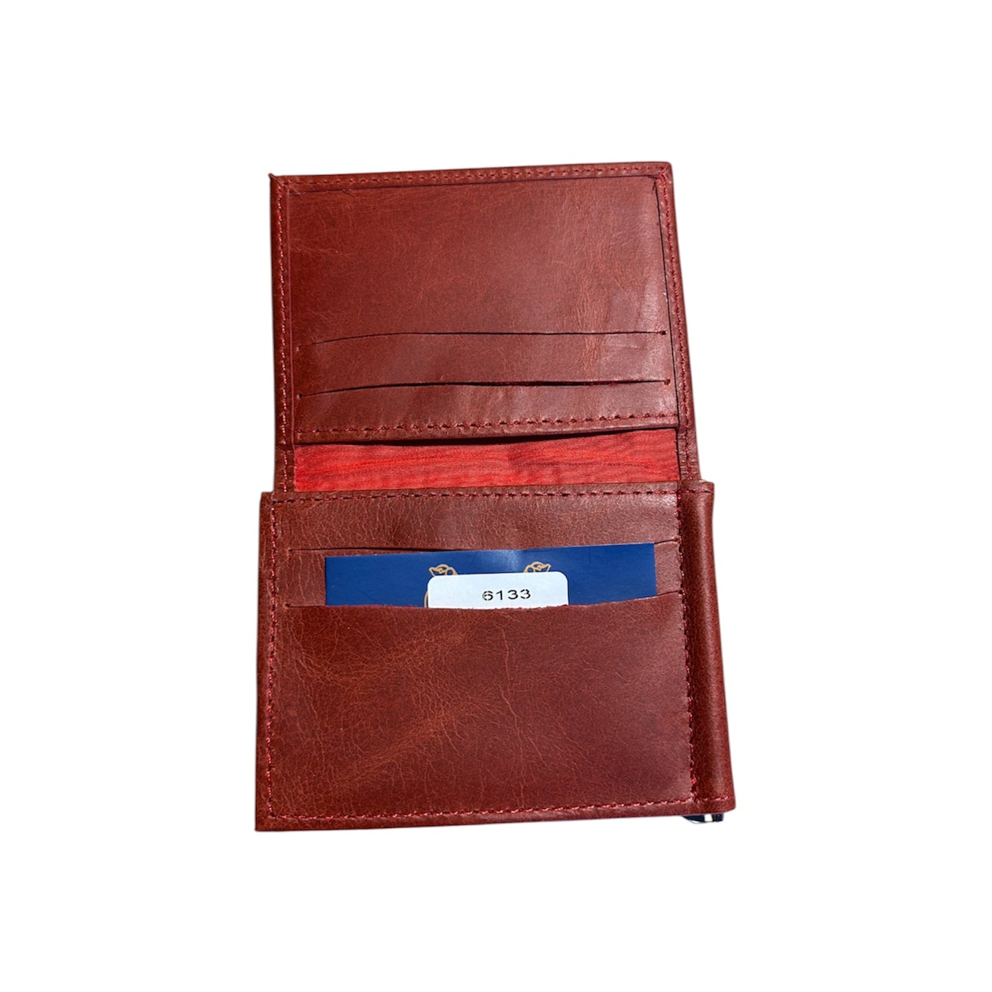 Tarjetero Unisex de Cuero Rojo - Colombiano