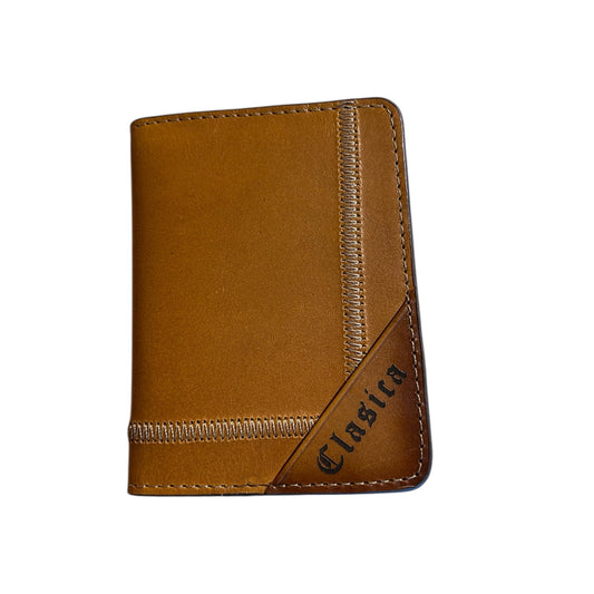 Tarjetero de Cuero Tabaco - Colombiano