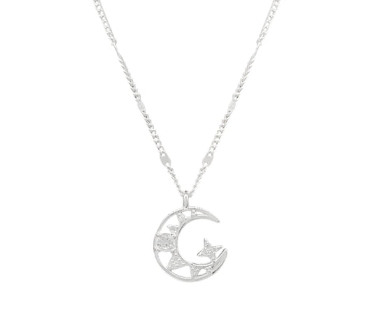 Collar Luna y Estrellas con Brillo ✨