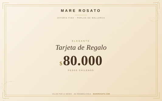 Tarjeta de Regalo Elegante - Mare Rosato